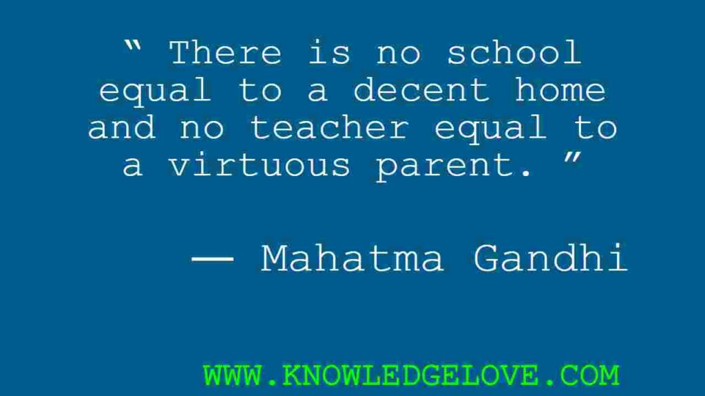 Mahatma Gandhi thoughts on education