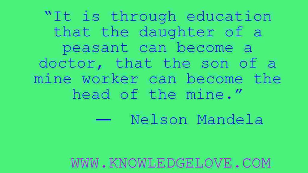 Nelson Mandela Quotes about Education