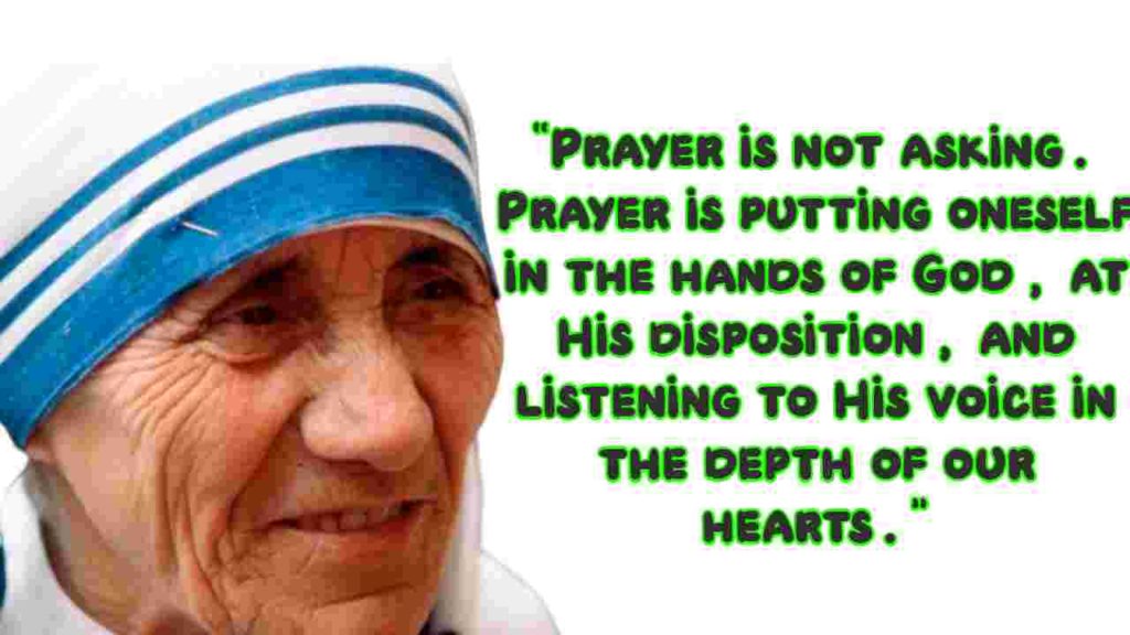 Mother Teresa quotes on prayer