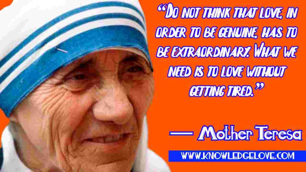 Love Quotes by Mother Teresa