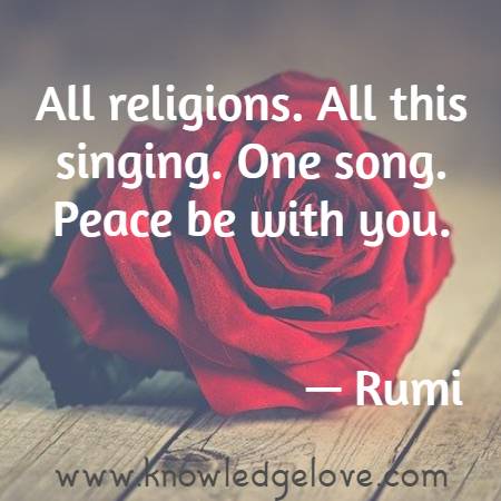 All religions. All this singing. One song. Peace be with you.