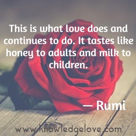 This is what love does and continues to do. It tastes like honey to adults and milk to children.